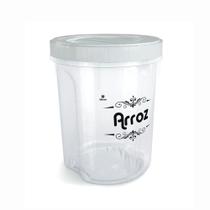 Pote C/ Tampa De Rosca Redondo Para Arroz 5,8 L Com Medidor nitron Tampa Branca Pote C/ Tampa De Rosca Redondo Para Arroz 5,8 L Com Medidor nitron Tampa Branca