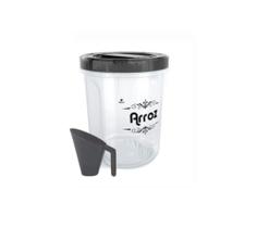 Pote C/ Tampa De Rosca Redondo Para Arroz 5,8 L Com Medidor nitron Tampa Preta Pote C/ Tampa De Rosca Redondo Para Arroz 5,8 L Com Medidor nitron Tampa Preta
