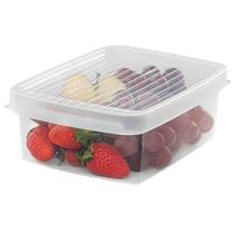 Pote Caixa Plástica p/ Frutas Saladas Guardar na Geladeira Uva Morango Tomate 1,6l Ordene Mini