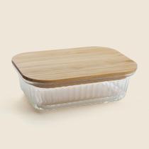 Pote Canelado Bambu Borossilicato 640ml - ACASA Pote Canelado Bambu Borossilicato 640ml - ACASA