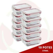 Pote Canelado Vidro 640ml Marmita Fit Resistente 10 Unidades