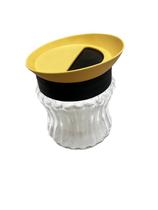 Pote Canelado Vidro Plástico Alimentos Hermético 950ml Cozinha