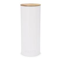 Pote canister c/ tampa hermético bambu p/ massas branco 2,5l - brinox