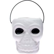 Pote Caveira dia das Bruxas Decoração Festa com Alça Branco Pote Caveira dia das Bruxas Decoração Festa com Alça Branco