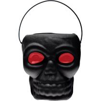 Pote Caveira dia das Bruxas Decoração Festa com Alça Preto Pote Caveira dia das Bruxas Decoração Festa com Alça Preto