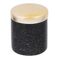 Pote Cerâmica Preto E Dourado - Mart