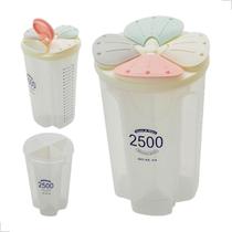 Pote Cereais Alimentos Porta Mantimentos Sabão Lavanderia 2,5 Litros 4 Partes