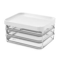 Pote Clear Trio Modular 840Ml 13,1X16,7X8,5Cm Branco Brinox