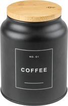 Pote Coffee 1,1l Capacidade Tampa De Bambu Sense Ou - Preto