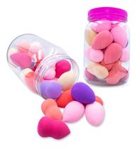 Pote Com 24 Esponjas Para Maquiagem Base Corretivo Pó Mistas