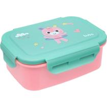 Pote com 3 divisórias e Trava Bentô Box Buba Unicórnio