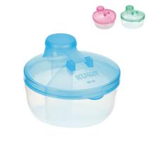 Pote com 3 Divisórias para Armazenamento de Leite em Pó com Tampa e Abertura Kuka