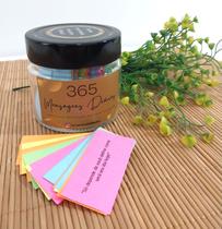 Pote com 365 Mensagens de Reflexão e Motivação Tampa Preta Pote com 365 Mensagens de Reflexão e Motivação Tampa Preta