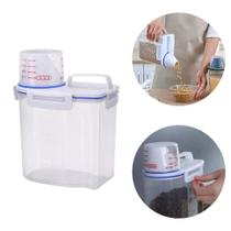 Pote com Copo Medidor Hermético Bico Dosador Cozinha Lavanderia Multiuso 1,5L