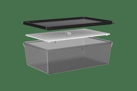 Pote com Grade Coza Basic 4,5 Litros Preto e Fumê