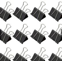 Pote Com Grampo Prendedor Clips De Papel De Metal Binder Clip Preto