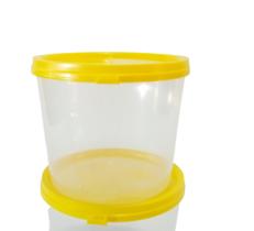 Pote com lacre na tampa pra envase de mel capacidade de 1 kg kit com 100 unidades .