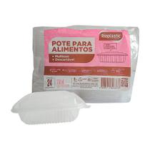 Pote com Tampa Articulada 750 Ml 144 Unidades Rioplastic