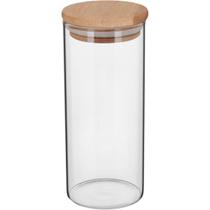 POTE COM TAMPA BAMBU BOROSSILICATO 400ml 15x6x6cm PORTA MANTIMENTOS