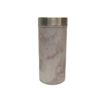 Pote com tampa de vidro estampa marmorizado 1l e 100ml