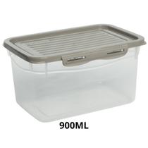 Pote Com Tampa e Trava 900ML Alto Camurça Unidade Pote Com Tampa e Trava 900ML Alto Camurça Unidade