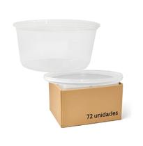 Pote Com Tampa Lacre Kit Com 72 Unidades 600ml BrasilPack