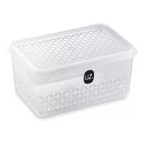 Pote Com Tampa Plástico 3 Litros Multiuso Transparente Uz Pote Com Tampa Plástico 3 Litros Multiuso Transparente Uz