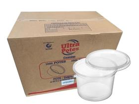 Pote Com Tampa Plástico Para Bolo E Doces 140Ml (1Cx) C/1000