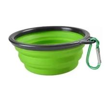 Pote Comedouro/Bebedouro em Silicone 1000ml Verde