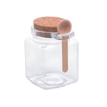 Pote Condimentos Vidro 310 ml com Colher de Bambu e Tampa de Rolha Lyor Design