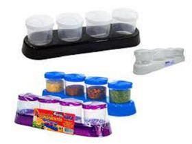 POTE CONJUNTO PARA CONDIMENTOS 4 pçs 100ml