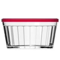 Pote Copo Americano com Tampa Vermelho - 600 ml - Nadir Pote Copo Americano com Tampa Vermelho - 600 ml - Nadir