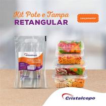 Pote cristalcopo 250ml retangular c/100 unidades