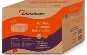 pote cristalcopo retangular 250 c/tampa 150 unidades