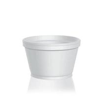 Pote Cumbuca Delivery Isopor 180 ml Copobras Com 50 Unidades Com Tampa Plástica