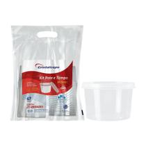 Pote de 1.000ml transparente com tampa Cristalcopo com 150 unidades