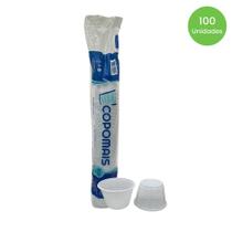 Pote de 100ml Branco Copomais PS com 100 unidades