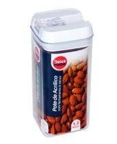 Pote de Acrilíco Hermético - Fechamento a vácuo - 1,2 Ltr - Dolce Home Pote de Acrilíco Hermético - Fechamento a vácuo - 1,2 Ltr - Dolce Home