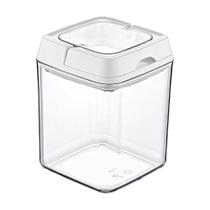Pote de Acrílico Hermético Quadrado C/ Tampa 1 Litro Branco Pote de Acrílico Hermético Quadrado C/ Tampa 1 Litro Branco