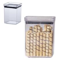 Pote de Acrílico Quadrado Lumini Empilhável com Tampa Hermética 1000ml
