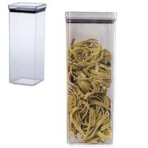 Pote de Acrílico Quadrado Lumini Empilhável com Tampa Hermética 2200ml - Paramount