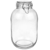 Pote de Armazenamento de Alimentos Folinstall de Vidro Hermético 3,8L Pote de Armazenamento de Alimentos Folinstall de Vidro Hermético 3,8L