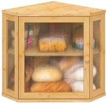 Pote de Armazenamento de Alimentos viewcare Caixa de Pão de Bambu para Canto