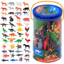 Pote de Bichos 48 Animais Brinquedo Animal Planet Original
