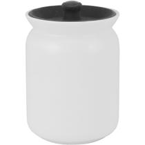 Pote de Cerâmica Branco Para Mantimentos com Tampa 850ml