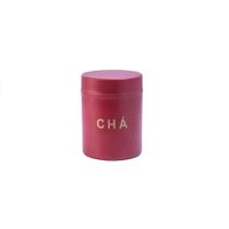 Pote de Chá 800ml Inox Attuale Plasvale Vermelho