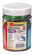 Pote De Chaveiros Com 24 Unidades Cores Sortidas - Acrimet Pote De Chaveiros Com 24 Unidades Cores Sortidas - Acrimet