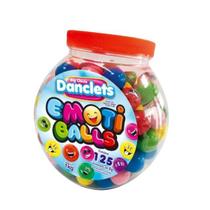 Pote de Chicletes Bola c/ Emojis Coloridos - Tutti Frutti