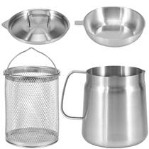 Pote de filtro de óleo Tcwhniev 2L de aço inoxidável com tampa de filtro