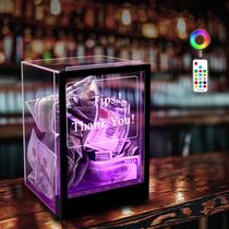 Pote de Gorjetas Iluminado com LED Lotheove 15x22x15 cm Pote de Gorjetas Iluminado com LED Lotheove 15x22x15 cm